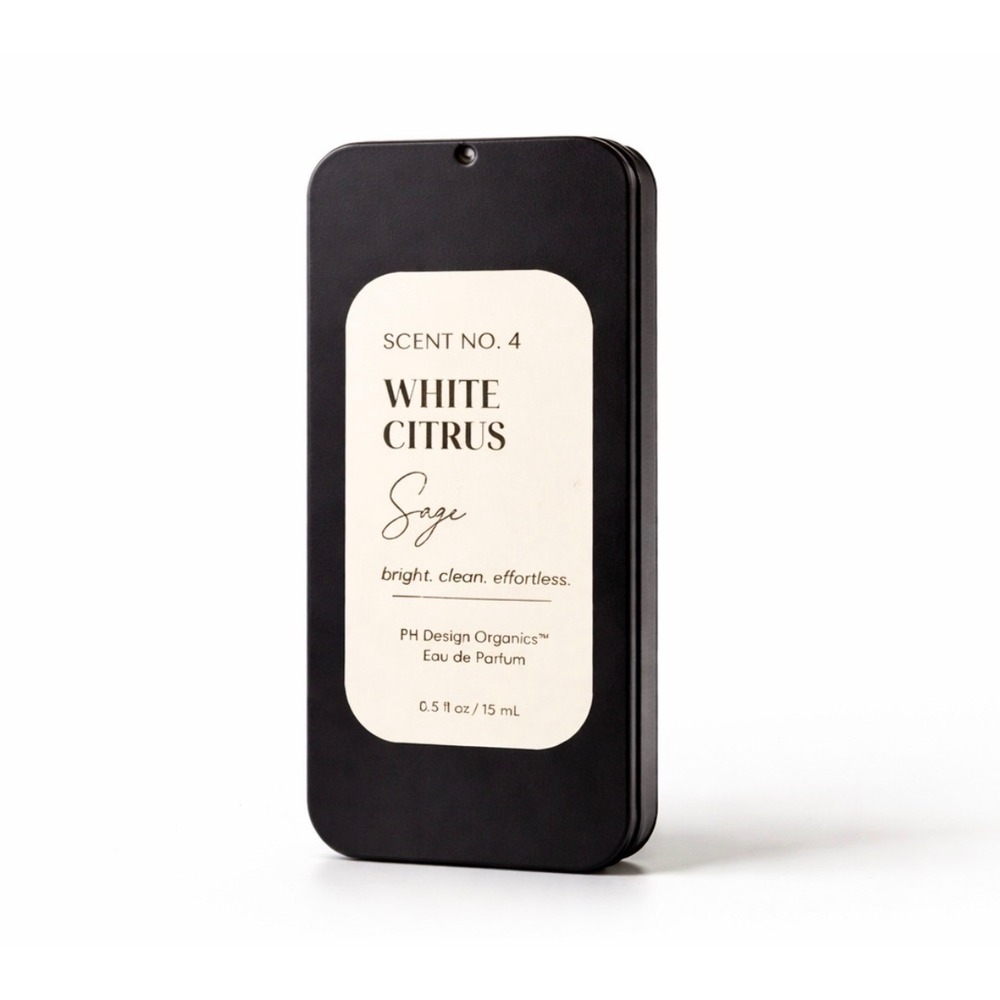 PH Design Organics Scent No 4 White Citrus Sage Solid Perfume 0.5 oz Tin